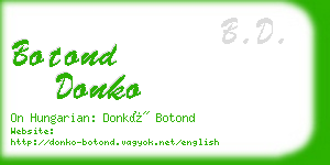 botond donko business card